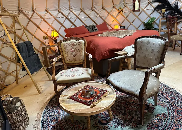 Unieke Yurt In Het Bos Met Jacuzzi En Sauna