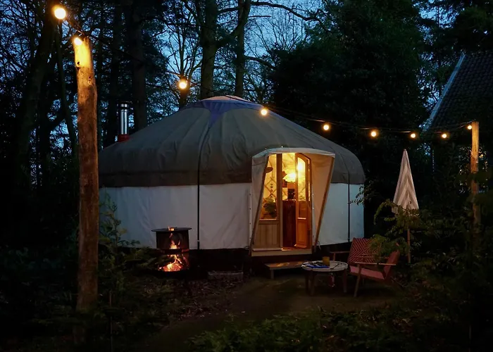Luxussátor Unieke Yurt In Het Bos Met Jacuzzi En Sauna