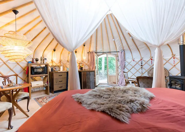 Luxussátor Unieke Yurt In Het Bos Met Jacuzzi En Sauna Erp