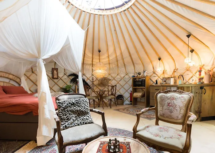 Unieke Yurt In Het Bos Met Jacuzzi En Sauna